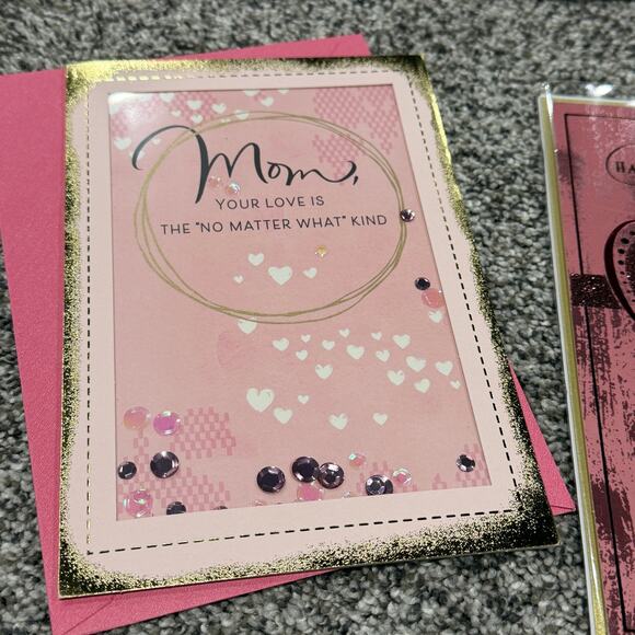 Hallmark Valentine's Day Bundle! Signature Heirloom Rhinestone Velvet Love Cards - Picture 2 of 12